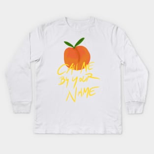 Peach Call Me By Your Name CMBYN Kids Long Sleeve T-Shirt